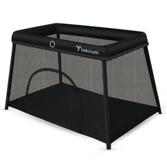 Teknum Portable Quick Fold Playard And Cot With Zipper Door And Carry Bag