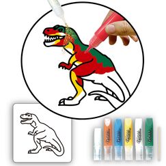 Little Story Diy Kids Art & Craft 3D Painting Set Dinosaur