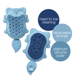 b.box Baby Bath Brush Soft Silicone Scrubber Newborn+