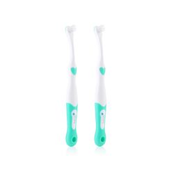 Brush-Baby FirstBrush Soft Bristle Toothbrush Double Pack for Babies 0–18 Months - Multicolor
