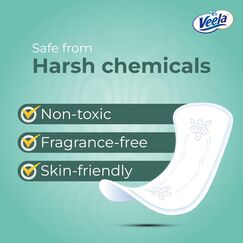 Veela Ultra Thin Pantiliners Ultra-Light Breathable Leak-Proof Daily Feminine Hygiene Protection Long 25 Count