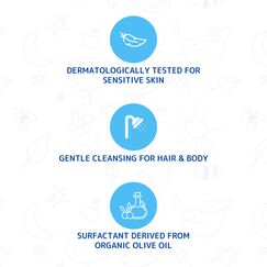 Friendly Organic 400ml Perfume Free Baby Shampoo & Body Wash - Clear