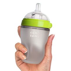 Comotomo Natural Feel Baby Feeding Bottle 250 ml, Color: Green