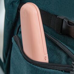 Babyjem Plastic Fork & Spoon Travel Case 6+ Months - Rose