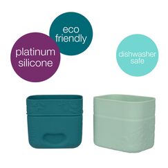 b.box Silicone Snack Cups 2 Pack, Color: Forest