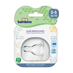 Bambino Classic Feeding Bottle Teat No.1 0–6 Months