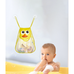 Babyjem Duck Shaped Bath Toy Organizer Bag - Yellow/White
