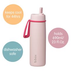 b.box 690mL Insulated Flip Top Bottle, Color: pink