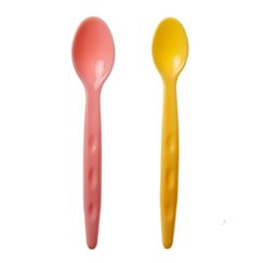 Babyjem Baby Food Spoon 2 Pcs, Color: Pink-Yellow
