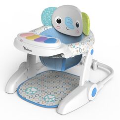 Teknum Baby Portable Dining Feeding Chair Recliner Activity Chair 6–30 Months Up To 12Kg, Color: White & Baby Blue