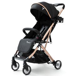 Teknum Explorer Travel Stroller Lightweight Cabin Friendly 6–36 Months Up To 15Kg, Color: Black