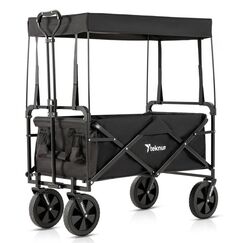 Teknum Folding Wagon Cart With Canopy 80Kg Load Capacity