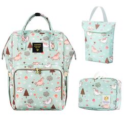 Sunveno Diaper Travel Kit With Usb Port And Changing Clutch 42X27X21Cm, Color: Green