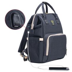 Sunveno Diaper Bag With Usb Port, Color: Black