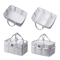 Sunveno Diaper Caddy Organizer, Color: Grey