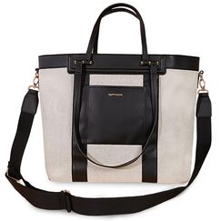 Sunveno La Mode Premium Diaper Bag 48Cm Large Capacity With 8 Pockets, Color: Black