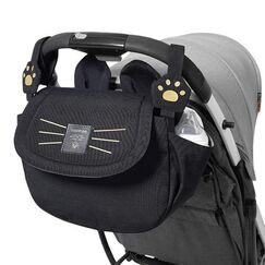 Sunveno Meow Stroller Diaper Bag, Color: Black
