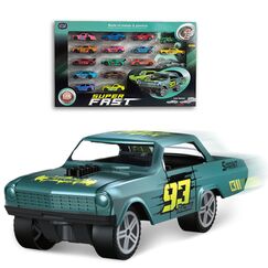 Little Story 16Pcs Slide Die Cast Car Set, Color: Multicolor