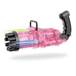 Little Story 8 Holes Bubble Machine Gun With Light, Color: pink