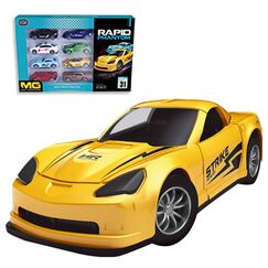 Little Story 8Pcs Slide Die Cast Car Set, Color: yellow