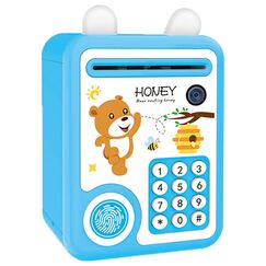 Little Story Piggy Bank With Fingerprint Lock & Music, Color: Blue