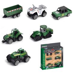 Little Story Alloy Sliding Farmer'S Vehicle 6 Pcs - Multicolor