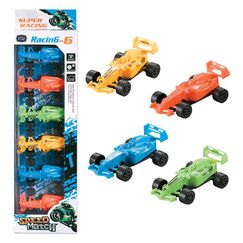 Little Story Kids Toy Pull Back Cars Set Of 6Pcs, Color: Multicolor