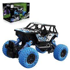 Little Story 1:32 Pull Back Graffiti Alloy Climbing Toy Car, Color: Blue & Black