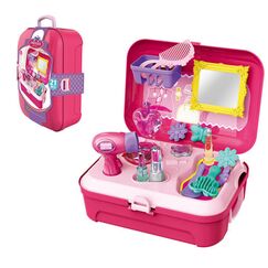 Little Story Role Play Beautician Make Up Box Backpack 21 Pcs