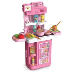 Little Story Role Play Chef Kitchen Restaurant Luggage Case 41 Pieces 4 In 1 Mode With Light And Sound 3+ Years