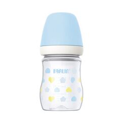Farlin Grow With Colors PP Wide Neck Bottle Feeding 150ml 0M+, Color: Blue