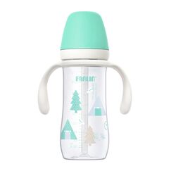 Farlin Grow With Colors PP Wide Neck Drinking Cup with Handle 270ml 6M+, Color: Green