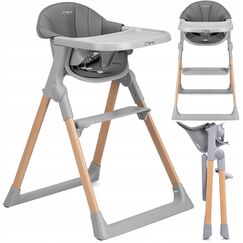 MoMi Kala Baby High Chair, Color: Grey