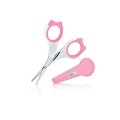 Babyjem 2-Piece Nail Scissors with Case Set for Babies 0 Months+, Color: pink