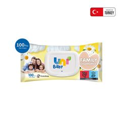 Uni Baby Family Wet Wipes Chamomile 100 pcs