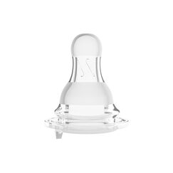 Farlin AC-21015 Crystal Clear Silicone Standard Neck Anti-Colic Nipple L 2PCS