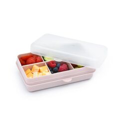 Melii Snackle Food Container with Removable Divider 118 ml, Color: pink