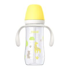 Farlin Grow With Colors PP Wide Neck Drinking Cup with Handle 270ml 6M+, Color: yellow