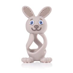 brush-baby Bobbie Bunny Teether 3D, Color: Grey