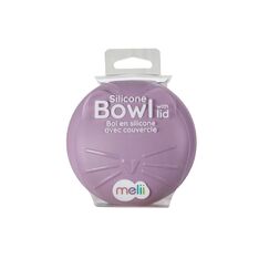 Melii Silicone Bowl with Lid 350 ml, Color: Purple