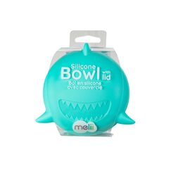 Melii Silicone Bowl with Lid 350 ml, Color: Turquoise