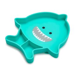 Melii Divided Silicone Suction Plate, Color: Turquoise