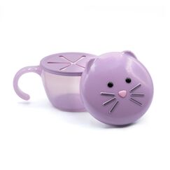 Melii Snack Container with Finger Trap, Color: Purple