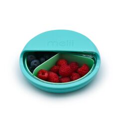 Melii Spin 3 Compartment Snack Container, Color: Turquoise