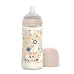 Suavinex Wonderland Polyamide Baby Bottle with Dense Flow Physiological Teat 360ml 6+ Months, Color: pink