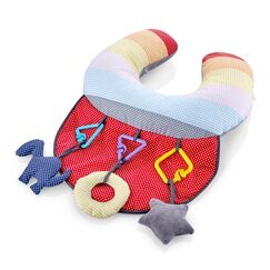 Babyjem Baby Tummy Time Pillow with Toys 0-6 Months - Multicolor