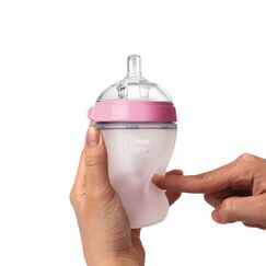 Comotomo Natural Feel Baby Feeding Bottle 250 ml, Color: pink