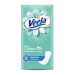 Veela Cushion Soft Pantiliners Ultra-Soft Breathable Leak-Proof Daily Feminine Hygiene Protection Regular 30 Count