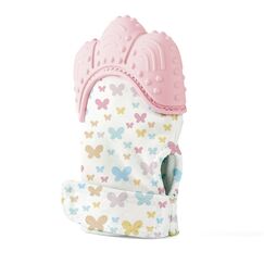 Babyjem Baby Teething Glove Butterfly 3+ Months, Color: pink