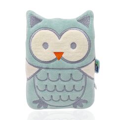 Babyjem Cherry Seeds Filled Velvet Colic Owl Shaped Pillow 0 Months+, Color: Green